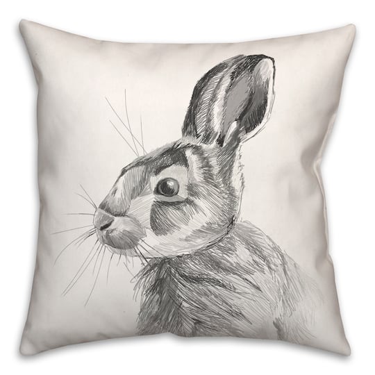 Dignified Hare Pillow 2 18" x 18" Throw Pillow